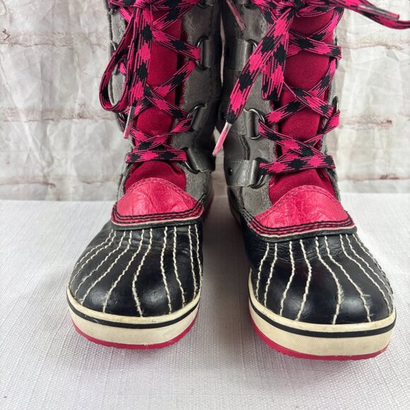 Sorel Youth Girls 1 Joan Of Arctic Suede Insulated Faux Fur Winter Snow Boots - Picture 6 of 12